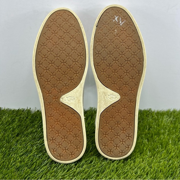 UGG Shoes Womens 8 Sammy Casual Comfort Slip On Chelsea Loafer White Fabric - Picture 9 of 9
